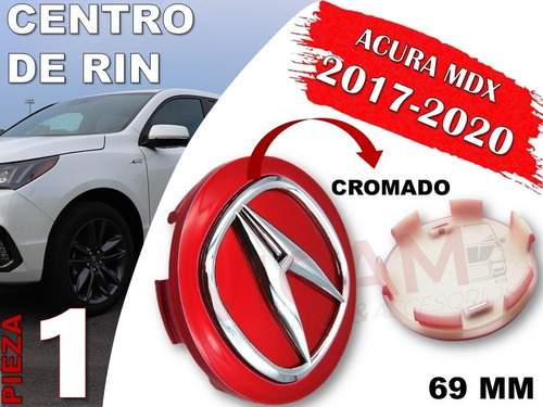 Centro De Rin Acura Mdx 2017-2020 69 Mm (rojo) Foto 2