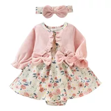 Ropa Bebé Niña Vestido Estampado De Flores.