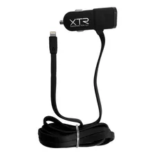 Carregador Veicular Com Cabo Xtrax Para iPhone 1,5m Preto