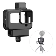 Adaptador De Gaiola De Câmera Com Proteção E Microfone Gopro