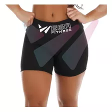 Short Fitness Feminino Cós Alto Pala Dupla Sulpex Estampa