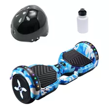 Hoverboard Infantil Skate Elétrico 6,5 Azul + Kit Acessórios