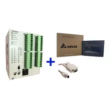 Kit Plc Dvp28sv11t + Ihm Dop107ev Ethernet+cabo Serial Rs485