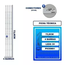 Kit Barra Led Compatível Philco Ph39n91dsgw Ph 39n91 Nova