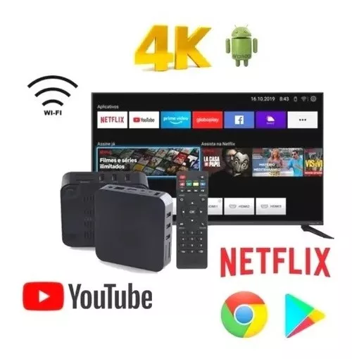 Tv Box Aparelho Android Converta Sua Tv Em Smart Promoção Nf