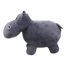 Hipopótamo Cinza Em Pelúcia Presente Fofinho 52 Cm