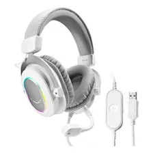 Headset Fifine Ampligame H6 Rgb 7.1 Surround Gamer Branco