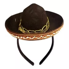 Chapéu Sombrero Mini Chapéu De Festa Mexicana Com Arquinho