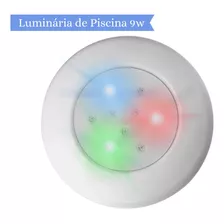 Luminaria Piscina Led Rgb 9w 12,5cm 110v/220v