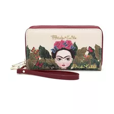 Cartera Doble Cierre Frida Kahlo Cartoon Original 