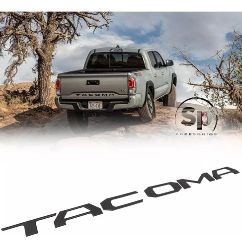 Emblema Letras Toyota Tacoma Batea Negro 2019 Traseras Foto 5