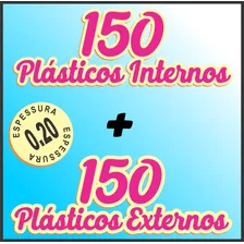 300 Plásticos Para Lp Disco Vinil. 150 Ext. Grosso + 150 Int
