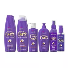 Aussie Kit Rizos Shampoo Acondicionador Aceite Leche Gel