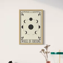 Cuadro Con Vidrio - Carta Tarot Wheel Of Fortune 20x30