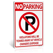 No Parking Sign 14 X 10 In 40 Mil Thick Rust-free Weath...