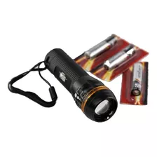 Linterna Led Cob Q5 Aluminio + Zoom X1 - X2000 + Aaa Ml Htec