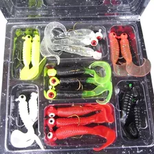 Kit 34 Iscas Silicone Tipo Jig Head Com Anzol Top!