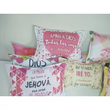 Almohadon 20*30- Frases Cristianas X 10un