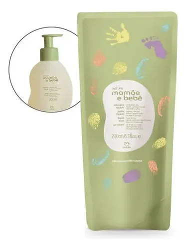 Refil Sabonete Líquido Suave Mamãe E Bebê 200ml Natura