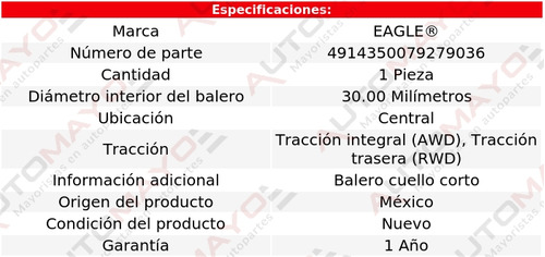 1) Balero Cardan Eagle G35 6 Cil 3.5l Infiniti 03-08 Foto 3