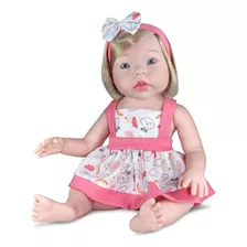 Boneca Doll Realist Small Tipo Reborn Com Acessórios Loira