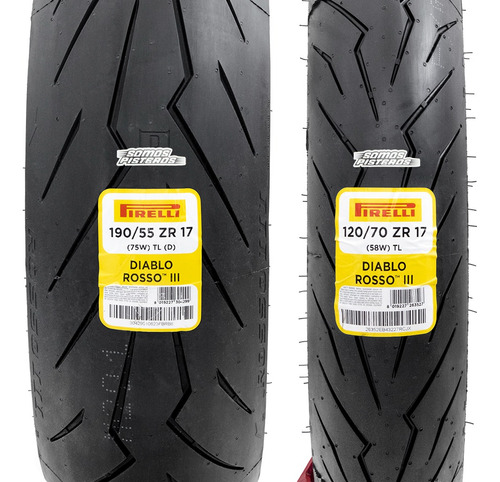 Llantas Pirelli Diablo Rosso Iii 120/70 17 Y 190/55 17 R1 Zx Foto 4