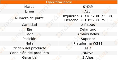 Kit 2 Rtulas Del Sup Mercedes-benz E320 03/08 Lnea Azul Foto 3