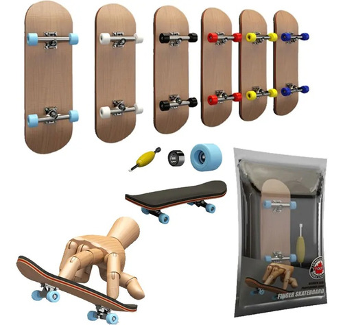 Kit Patineta Fingerboard Profesional De Madera Canadiense