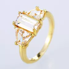 Anillos De Boda De Mujer De Color Dorado Forma Rectangular C