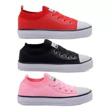 Kit 3 Pares Tênis Feminino Casual Original Star Promoção