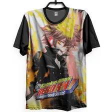 Camiseta Hitman Reborn Sawada 10º Vongola Anime Fire 3d Geek