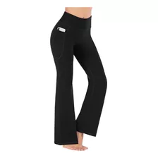 Pantalones De Yoga Heathyoga Bootcut Para Mujeres Con Bolsil