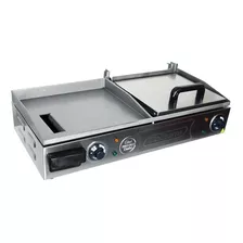 Chapa Lanches Prensa Elétrica Grill 70x30 Profissional Inox