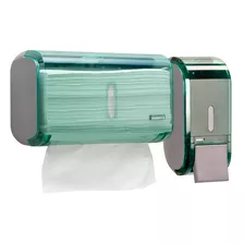 Porta Papel Toalha E Saboneteira Liquido Dispenser Verde