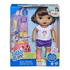 Boneca Baby Alive Roller Skate Baby Morena Hasbro F5354