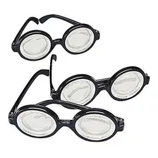 Black Frame Nerd Glasses 12 Pack Plastico Favores De Fiesta 