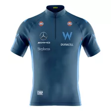 Camiseta Para Ciclista Roupa Bike Williams F1 Com Bolsos Uv5