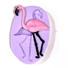 Ab11 Molde De Silicone Flamingo Para Confeitar Biscuit