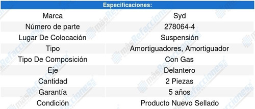 2 Amortiguadores Suspension Gas Renault Laguna 04 A 06 Foto 3