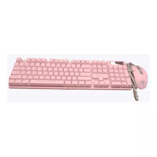 Kit Gaming Marvo Cm370 Teclado+mouse+audifono+pad Rosado