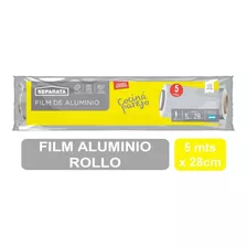 Rollo Papel Aluminio Separata 5 Mts Envolver Comida Horno