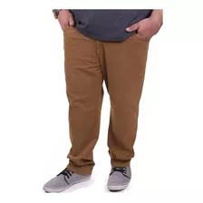 Calça Jeans Sarja Com Lycra Masculina Caramelo Plus Size