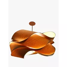 Pendente Wood 1 Luz Soquete E27 - Ø 80 Cm - Madeira