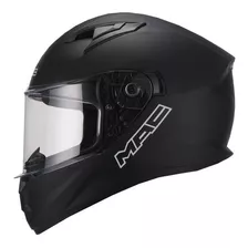 Casco Moto Integral Mac Speed Solid Negro Mate Visor Simple