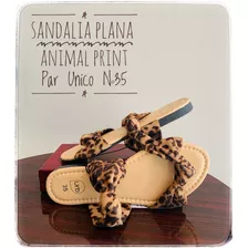 Sandalia Plana Animal Print N°35