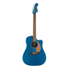 Guitarra Electroacústica Fender California Redondo Player Para Diestros Belmont Blue Mate
