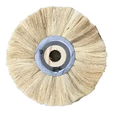 Escova Roda Sisal 8x2 Miolo Madeira - Polimento De Aço Inox
