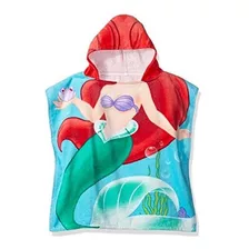 Disney Little Mermaid Ariel Toalla Con Capucha De Algodon