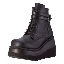 Botas Martin Preto Punk Gótico Outono