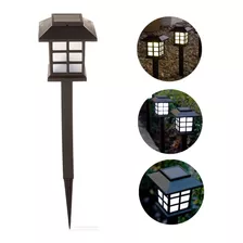 Estaca Solar Farol Iluminación Led Lampara Jardin